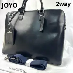 【美品】 JOYO ジョヤ サドルレザー 2way ビジネスバッグ ネイビー