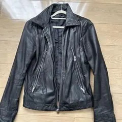 ブラックレザーライダースジャケット