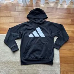 【美品】アディダス　パーカー　160 防寒　内側フリース起毛　黒　¥5170