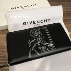 未使用10万超　GIVENCHY ジバンシィ Banbi バンビ レザー 長財布のサムネイル