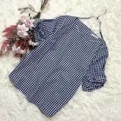 テチチ Té chichi ブラウス 【M】 ネイビー ホワイト 春夏 通勤服