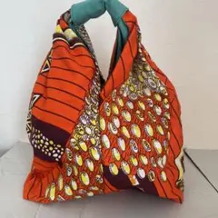 アフリカン　バッグ　オレンジ　コイン