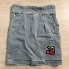 シスタージェニー　デニム チェリー刺繍 スカート120