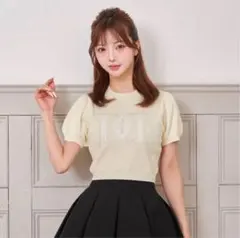 Darich バックオープンアップリケニットトップス