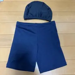 ネイビー スクール水着 水泳帽 セット