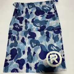 A BATHING APE 巾着袋 ブルーカモ