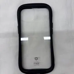 iFace iPhone 14ケース クリア 強化ガラス (ブラック)