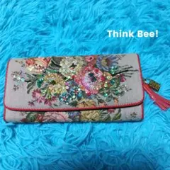 Think Bee!長財布　スパンコール　ビーズ花柄のサムネイル