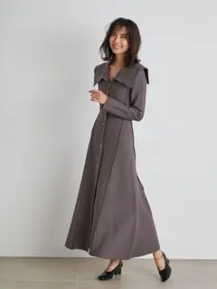 SNIDEL ビッグカラーホールワンピース