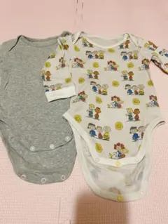 ベビー服　長袖ロンパース　スヌーピー80 グレー70 ユニクロ