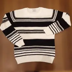 NICOLE CLUB ボーダー クルーネックセーター