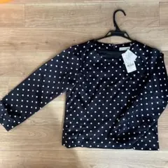 earth music&ecology ネイビー ドット柄 長袖ブラウス S