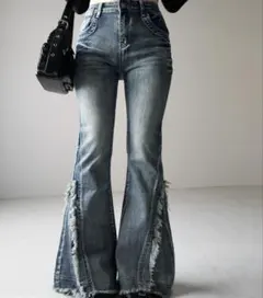 フリンジフレアデニム 早い者勝ちになります。