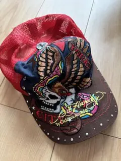 Ed Hardy スカル刺繍キャップ