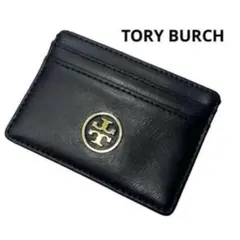 TORY BURCH ブラック レザー カードケース　定期入れ　パスケース