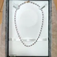 お値下げ中・水晶とピンクトルマリン天然石のネックレス