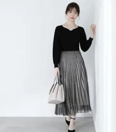 PROPORTION BODY DRESSINGレース編みニットワンピース