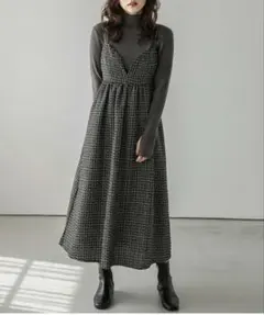最終価格！ラジエム❤︎ツイード調 ワンピース⭐︎厚生地暖かい！超美品！