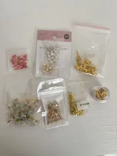 ハンドメイド アクセサリーパーツ まとめ売り ビーズ チャーム レジン封入パーツ