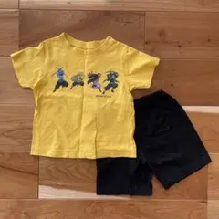 鬼滅の刃ラウンジセット/パジャマ(半袖)イエロー☆GU 100cm