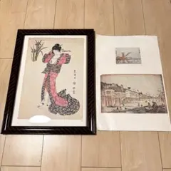 浮世絵 女性の肖像 白いフレーム - メルカリ