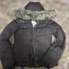 アバクロ　ファーダウンジャケット　ブラウン　y2k グランジ　ギャル　タイト