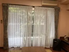 ホワイト レースカーテン 2枚組