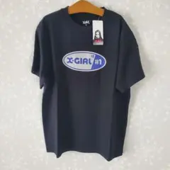 【X-girl】 NUMBER 1 GLITTER OVAL LOGO TEE