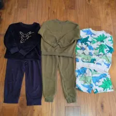 ピカチュウ刺繍 ネイビーパジャマ 130cm