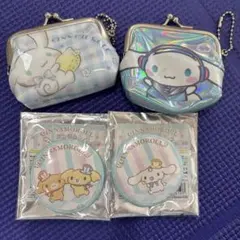 サンリオ　シナモロール　シナモン　ココナッツ　みるく　缶バッジ　がま口パース