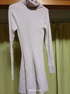 ZARA リブ編み タートルネックセーター L