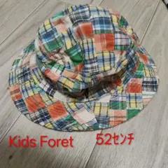 Kids Foret パッチワーク柄 ハット 52cmのサムネイル