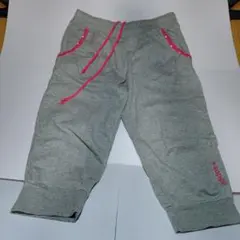 adidas スウェット ハーフ パンツ グレー 刺繍ロゴ