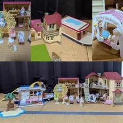 シルバニアファミリー まとめ売り クルーズ 赤い屋根 かんらん車 観覧車 セット