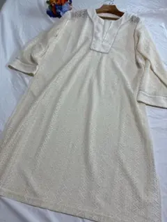 【クラシカルエルフ】カフタンワンピース 総レース サイドスリット入り M