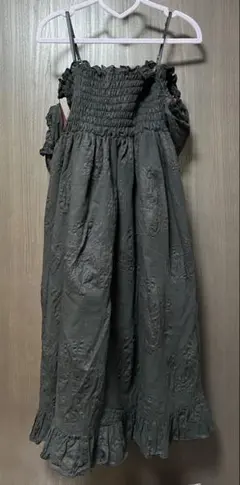 オフショルダー ブラック キャミワンピース