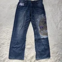 ☆hiro☆様専用豊天商店 和柄 龍　刺繍 デニム L パンツ メンズ 派手