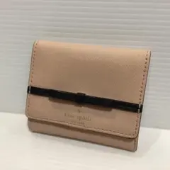 ケイトスペードkate spade 三つ折り財布 ピンク リボン