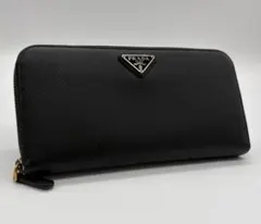PRADA プラダ サフィアーノ ラウンドファスナー 長財布 ブラック