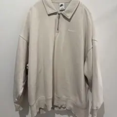 Nike ベージュ ジップアップ トレーナー