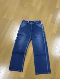 定番 Lee リー 刺繍ロゴ ワイド デニム ペインターパンツ ジーンズ