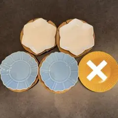 金麦　花やか皿　2、7月 4枚セット