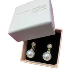 大ぶりパール　イヤリング　卒園式　卒業式　入園式　入学式　結婚式