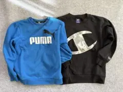 キッズ　裏起毛トレーナー2枚セット