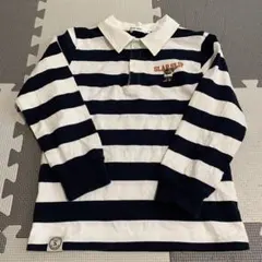 美品　SLAP SLIP ストライプポロシャツ　紺色　120cm 一度のみ着用