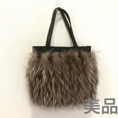 値下げ！美品★シルバーフォックス　レザートートバッグ