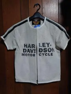 Harley-Davidson ハーレーパンチングレザー半袖ライダースジャケットのサムネイル