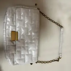 ZARA キルティング ショルダーバッグ ホワイト