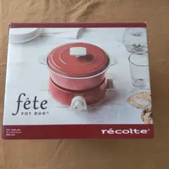 récolte レコルト ポットデュオ フェット RPD-3 レッド 電気鍋のサムネイル