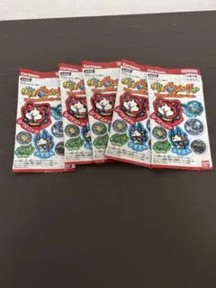 【5パックセット】カードダス 妖怪ウォッチ♪ ダイカットステッカー